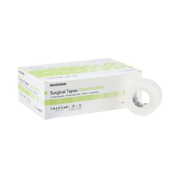 Mckesson Silicone Medical Tape, 1 Inch x 5-1/2 Yard, Transparent, 120PK 16-48410 - main